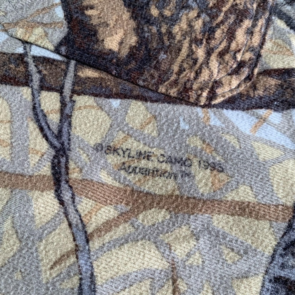 Vintage Cabelas Shirt Mens 3XL Brown Skyline Camo Long Sleeve Hunting 90s USA - Picture 3 of 11